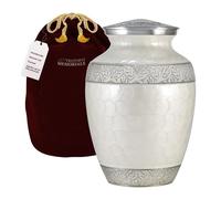 Trupoint Memorials Extra Large Urn for Ashes Adult Male or Female Up to 330 lbs - Cremation Urns for Human Ashes, Funeral Memorial Urns for Men & Women - Pearl