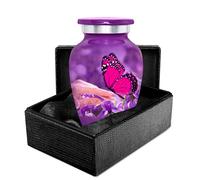 Trupoint Memorials Keepsake Urns for Human Ashes - Small Urns for Human Ashes Keepsake, Miniature Urns for Ashes with Velvet Bag, Small Urns for Human Ashes Adult Female & Male, Mystic Butterfly.