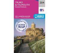 Truro & Falmouth Map | Weatherproof | Roseland Peninsula | Ordnance Survey | OS Landranger Active Map 204 | England | Walks | Cycling | Days Out | Maps | Adventure