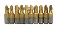 Trurovem 10 Pack PH2 Screwdriver Bits 25mm Extra Hard Non-Slip Cross Head Drill Bits with 1/4 Inch Hex Shank for Electric Driver Hand Tool Repair Work