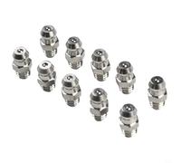 Trurovem 10 Pcs Straight Hydraulic Grease Fitting M6 x 1mm Thread, Stainless Steel Zerk Fitting for Industrial Machinery Lubrication, Anti-Rust Grease Nipple