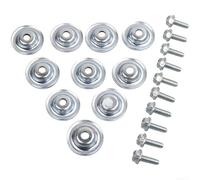 Trurovem 10PCS UTV Skid Plate Washer Bolt Kit for Polaris For RZR For XP 1000 900 800 570, For Ranger RS1, Steel Fasteners, Fits OEM 7556065 7518529, Silver Hardware