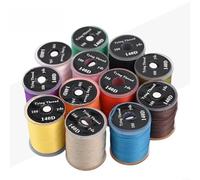 Trurovem 140D Fly Tying Thread Kit Non Waxed Nylon Wire for Dry Wet Flies Nymph For Streamer Scud Fishing Supplies Standard Spool Bobbin Compatible Black Purple Brown Olive Red Blue(12PCS)