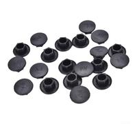 Trurovem 20Pcs Black Hex Socket Cap Covers for M5-14mm Bolt Protectors, Plastic Hexagon Head Screw Hole, Dustproof Fastener for Automotive and Home Repair(M5)