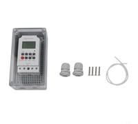 Trurovem 25A 220VAC Digital Timer Switch IP66 Rainproof with Enclosure for Outdoor Streetlight Neon Sign Billboard Heating Control MT316SE Gray(30A)