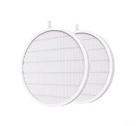 Trurovem 2Pcs H12 True HEPA Filter Replacement for MelodySusie Nail Dust Collector HPro SProR, Reusable White Vacuum Cleaner Filters for Salon Home Manicure Station 16.8cm