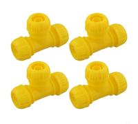 Trurovem 4 Pack Garden Hose Tee Connector 3 WAYs Splitter, Quick Connect Fitting for 1 Inch 3/4 Inch 1/2 Inch Hose, Leak Proof Plastic Water Diverter for Yard Irrigation System(1/2inch)