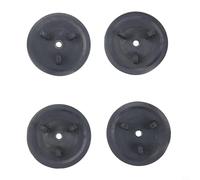 Trurovem 4 Pcs Sink Drain Replacement Gasket with Screws, Waterproof For Rubber Seal Washers for ATLANT Siphon and Double Sink, Angled Feet Design, BLACKs, 5.5x1.3cm