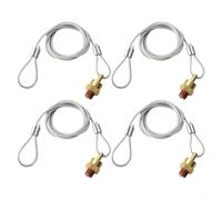 Trurovem 4PCS 1/4" For NPT Air Tank Drain Valve, Brass Pull Cable Air Compressor Drain Cock for Moisture Release, Stainless Steel Spring Seal for 80+ Gallon Tanks, Gold