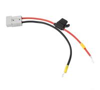 Trurovem 50 Amp For Battery Connector Cable with M8 For Ring Terminal, 30cm 10AWG Forklift Power Socket for EV Solar Panel and Industrial Equipment, Red and Black