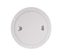 Trurovem 8 Inch Marine Deck Hatch Cover, Non-Slip ABS Inspection Port for Yacht Boat, UV Resistant Black Hand Hole Lid for Cabin Floor Wall, For Hardware(white)