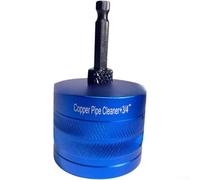 Trurovem Copper Pipe Cleaning Brush Set for Drill, 3-Pack 1/2 3/4 1 Inch Wire Brushes for HVAC System Cleaning Tools, Plumbing Gas Lines Vents, Efficient Rust Removal Without(22mm)