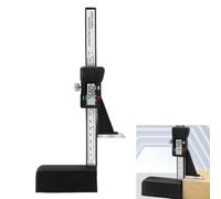 Trurovem Digital Height Gauge with Magnetic Base, 0-150mm ABS Plastic Woodworking Measuring Tool, Portable Layout Instrument for Saw Blade Setting, Black, 0.01mm Resolution