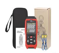 Trurovem Dual Channel Thermometer TA612B for K/J Type For Probe, -200 to 1372C Range with Data Log, High Low Alarm, VA Color Screen, Red Black