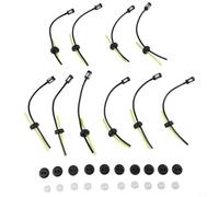Trurovem Fuel Filter Hose Seal Kit for Brushcutter Hedge Trimmer, 2-Stroke 4-Stroke Engine Fuel Line Replacement with Gasket, 18mm Tank Diameter Outdoor POWERs Equipment Parts (5/10 Set)(10set)