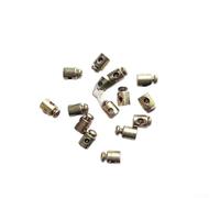 Trurovem Gold Steel Motorcycle Clutch Cable Wire Rope Lock 8x9mm with 3mm Hole for Throttle Cable Stop Clip Repair and Adjustable Head Fitting(100PCS)