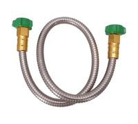 Trurovem Heavy Duty 304 Stainless Steel Washing Machine HOSEs, Short METALs Garden HOSEs Connector Female to Female, Puncture Resistant Water Inlet Pipe for Home Room, 3ft(3FT)