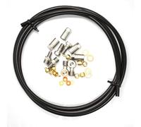 Trurovem Hydraulic Disc Brake Hose Kit with Banjo Bolt Connector Set, 2.5m Brake Line for Hope Bikes, ABS and Metal Caliper Assembly for Front Rear Lever, Black(Black)