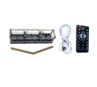 Trurovem IN-12 Nixie Style Clock, 4-Digit Glowing Tube Display with Seven-Color LED, USB Powered Desk Clock, Premium Version with Remote Control, DC 5V Type-C Power(Excluding pipes)