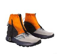 Trurovem Low Ankle Gaiters for Trail Running, Waterproof Shoe Covers with 20D Nylon Anti-Tear Fabric, Lightweight Hiking Gators for Men Women, Fits Shoe Size 36-46, Black(Orange)