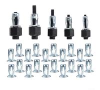 Trurovem M8 Rivet Nut Kit 20pcs Alloy Expansion Clamp Set Threaded Insert For Metal Steel Hand Riveter Tool For Car Truck Hollow Wall Repair(M6)