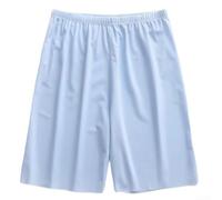 Trurovem Men Polyester Seamless Shorts Loose Fit Summer | Seamless construction, ice silk touch, ultra-thin fabric, ideal for sleep, black gray green beige