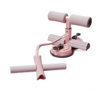 Trurovem Sit Up Assist Bar with 6 Resistance Tubes, Adjustable Height Foot Hold Down Device for Home Gym, Abdominal Workout Tool with Strong Suction Cup Base, Purple(pink)