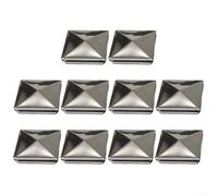Trurovem Stainless Steel Pyramid Post 80mm 100mm OD Square Tube Fence Post Protectors Clip On Deck Post Covers Silver 0.5mm Thick Garden Fencing 10 Pack(100×100mm)