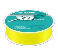 TRUSCEND Braided Fishing Line, Upgraded Spin 8 Strands Fishing Lines, PE Fishing Wire Smooth and Ultra Thin, Super Strength and Abrasion Resistant Fishing Accessories, No Stretch and Low Memory