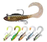 TRUSCEND Duramax Soft Fishing Lures with BKK Hooks, Balanced Action, Tear-Resistant TPE, Pre-rigged Shrimp & Crayfish Lures for Bass, Trout, Walleye, Crappie, Freshwater Saltwater Pro Fishing Baits
