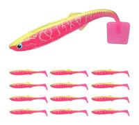 TRUSCEND Easy Catch Pre-Rigged Squid Lures, Unique Vibrating Swim Action and Trembly Sinking Move for More Bites, Amazing Swimbait for Family Fishing, Fishing Lures for Bass Trout Crappie Walleye