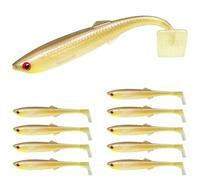 TRUSCEND Easy Catch Pre-Rigged Squid Lures, Unique Vibrating Swim Action and Trembly Sinking Move for More Bites, Amazing Swimbait for Family Fishing, Fishing Lures for Bass Trout Crappie Walleye