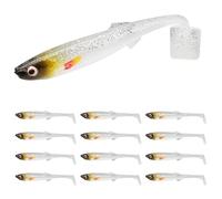 TRUSCEND Easy Catch Pre-Rigged Squid Lures, Unique Vibrating Swim Action and Trembly Sinking Move for More Bites, Amazing Swimbait for Family Fishing, Fishing Lures for Bass Trout Crappie Walleye