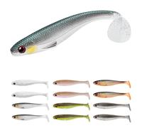 TRUSCEND Easy Catch Soft Lures, Unique Vibrating Swim Action and Trembly Sinking Move for More Bites, Amazing Soft Swimbaits for Family Fishing, Well-Made Fishing Lures for Bass Trout Crappie Walleye