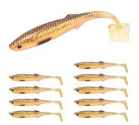 TRUSCEND Easy Catch Soft Lures, Unique Vibrating Swim Action and Trembly Sinking Move for More Bites, Amazing Soft Swimbaits for Family Fishing, Well-Made Fishing Lures for Bass Trout Crappie Walleye