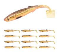 TRUSCEND Easy Catch Soft Lures, Unique Vibrating Swim Action and Trembly Sinking Move for More Bites, Amazing Soft Swimbaits for Family Fishing, Well-Made Fishing Lures for Bass Trout Crappie Walleye
