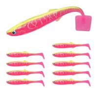 TRUSCEND Easy Catch Soft Lures, Unique Vibrating Swim Action and Trembly Sinking Move for More Bites, Amazing Soft Swimbaits for Family Fishing, Well-Made Fishing Lures for Bass Trout Crappie Walleye