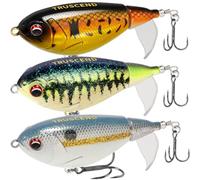TRUSCEND Fishing Lures for Bass Trout Double Floating Rotating Tail Whopper Swimbaits Bass Freshwater Saltwater Plopper Lures Kit Lifelike Teasers Gifts for Men