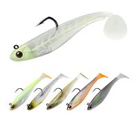 TRUSCEND Fishing Lures for Bass Trout Jighead Lures Soft Swim Baits Paddle Tail Swimbaits Freshwater Saltwater Jigging Bass Gear Fishing Gifts for Men