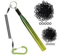 Truscend Fishing Wacky Rig Tool with Silicone O Rings 210Pcs for 3"-4" and 5"-7" Worm Lures, Ultra-Smooth Tube for Easy Installation and Great Protection of Stick Bait, Must-Have Bass Fishing Gear