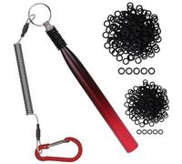 Truscend Fishing Wacky Rig Tool with Silicone O Rings 210Pcs for 3"-4" and 5"-7" Worm Lures, Ultra-Smooth Tube for Easy Installation and Great Protection of Stick Bait, Must-Have Bass Fishing Gear