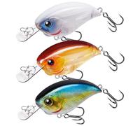 TRUSCEND Metal Square Bill Crankbait Fishing Lures with BKK Hooks, Rattle Crank Bait with Reflection, Weight Transfer System for Long Cast, Wobble Lure for Bass Trout Pike Walleye Freshwater Saltwater