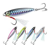 TRUSCEND Multi-Function Metal Blade Baits - Spinner & Spoon Jigging Lures for Pike, Mackerel, Cod, Trout, Perch, Bass - Surf Fishing Lures with Tail Spinners