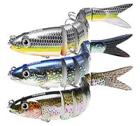 Truscend Multi Jointed Swimbaits Slow Sinking Bionic Swimming Lures Kit for Trout, Freshwater & Saltwater Bass