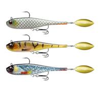 TRUSCEND Pre-Rigged Jig Head Soft Fishing Lures, Paddle Tail Swimbaits for Bass Shad or Tadpole Lure with Spinner, Premium Bait for Saltwater Freshwater, Trout Crappie Fishing