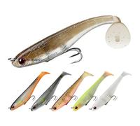 TRUSCEND Shadtale Soft Fishing Lures with BKK Hooks - Easy Catch: Trembly Sinking and Vibrating Swim for More Bites, Paddle Tail Swimbait for Bass, Trout, Pike, Perch - Ideal for Family Fishing