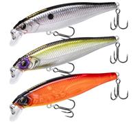 TRUSCEND Suspending Jerkbait Fishing Lures, Precision-Engineered Minnow with Sound, Flash & Irresistible Action, Cast Farther, Glow Brighter and Rattle Louder Jerkbaits for Bass Walleye Pike Catfish