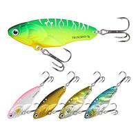 TRUSCEND Top Water Lure with BKK Hooks, Whopper for Freshwater or Saltwater, Wobble Surface Bass Baits, Floating Lure for Bass Catfish Pike, Fishing Gifts for Men