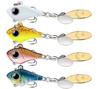 TRUSCEND Wide Search Cover VIBE Tail Spinner, Easy Catch Fishing Lures with Vibrating, Swimming, Jigging Action, BKK Super Slide Sharp Hook, Accurate Long Cast Fishing Spinner for Bass, Trout, Crappie