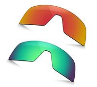 TRUSHELL Polarized Replacement Lenses for Oakley Sutro OO9406 Sunglasses -Fire Red+Jade Green